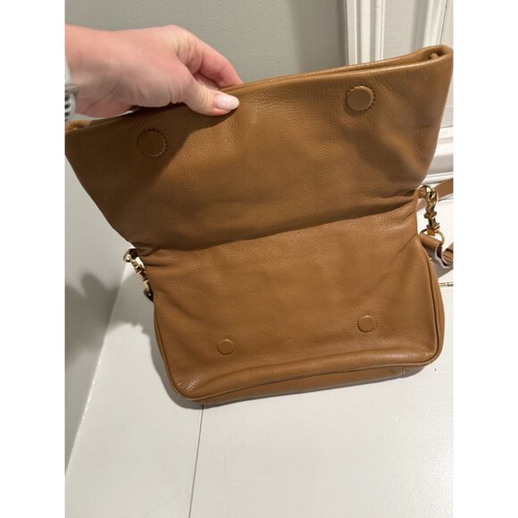 Tory Birch Amanda Crossbody Foldover Bag Tan Leather $425 [jb] - Picture 9 of 9